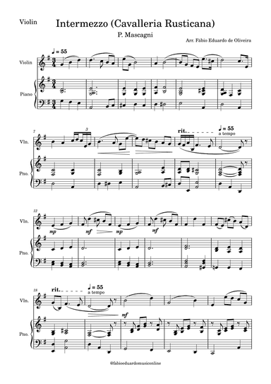 Intermezzo (Cavalleria Rusticana) (arr. Fabio Eduardo de Oliveira)