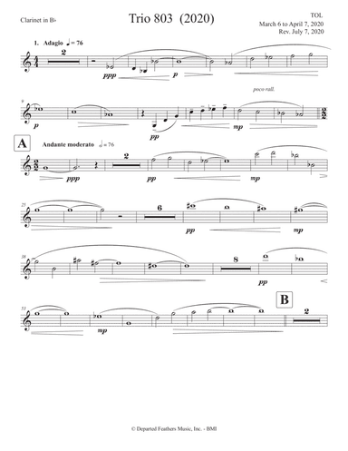 Trio 803 (2020) clarinet part