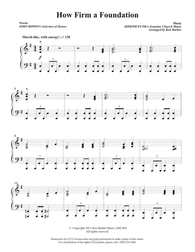How Firm a Foundation (arr. Ken Barker)