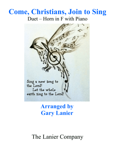 Gary Lanier: COME, CHRISTIANS, JOIN TO SING (Duet – Horn in F & Piano with Parts) (arr. Gary Lanier)