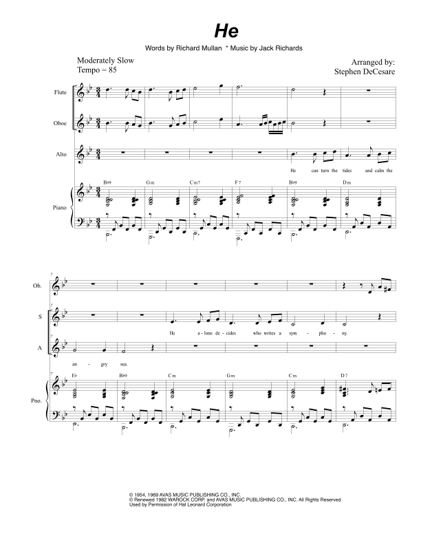He (arr. Stephen DeCesare)