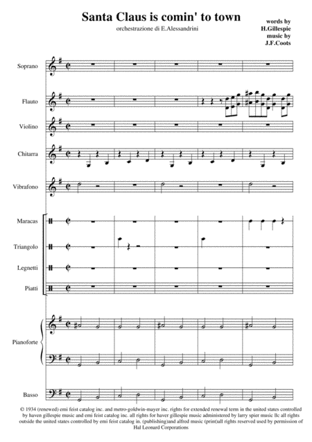 Santa Claus Is Comin' To Town (arr. Ester Alessandrini)