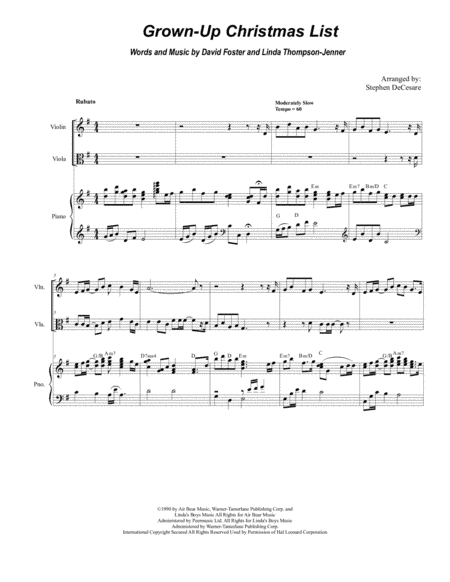 Grown-Up Christmas List (arr. Stephen DeCesare)