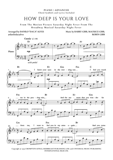 How Deep Is Your Love (arr. Danilo "Daca" Alves)
