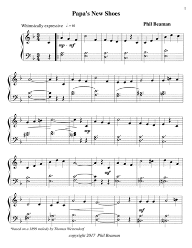 Papa's New Shoes - piano solo