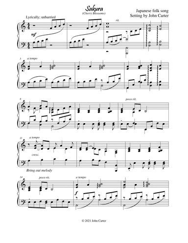 Sakura (Cherry Blossoms) (arr. John Carter)