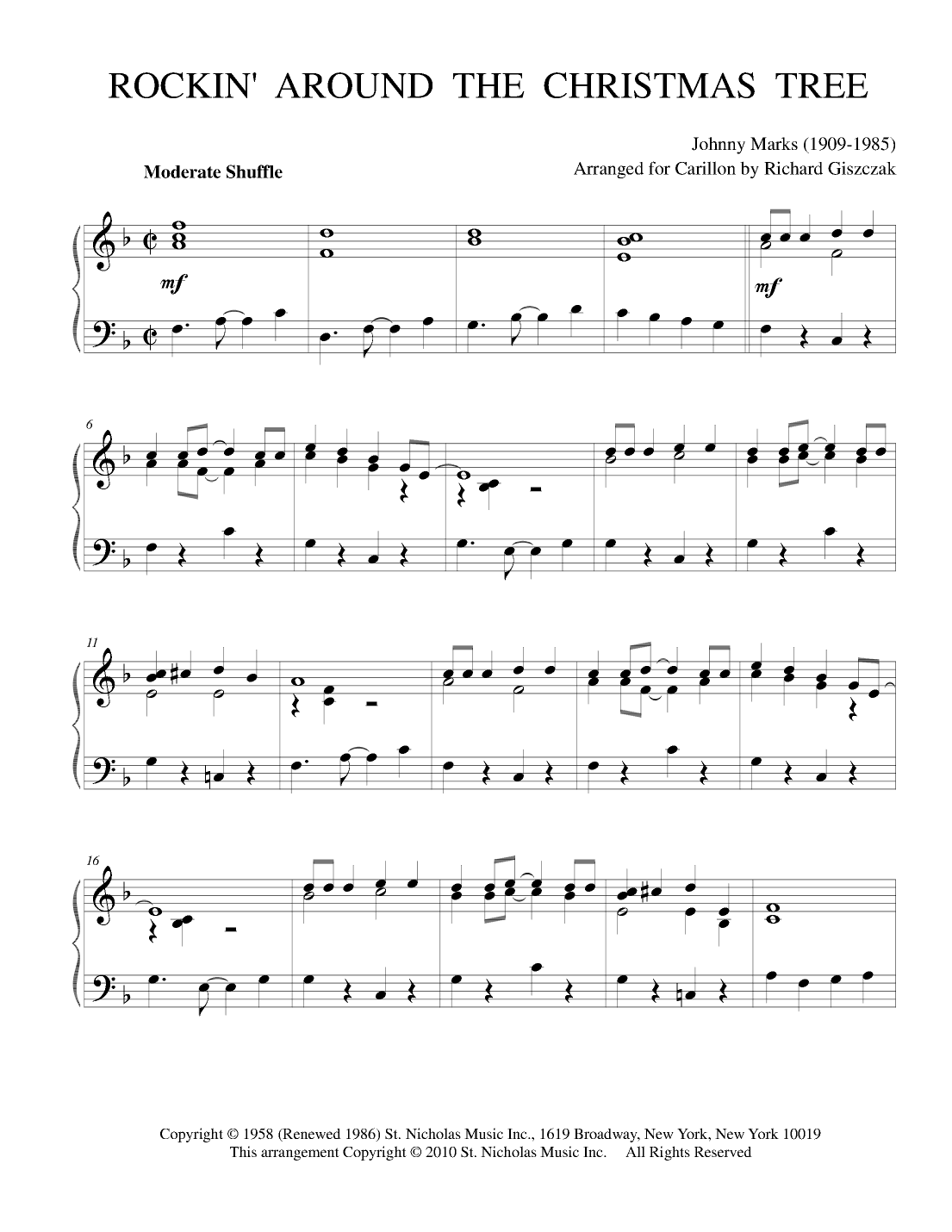 Rockin' Around The Christmas Tree (arr. Richard Giszczak)