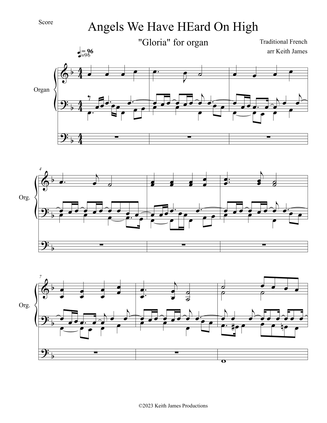 Angels We Have Heard On High (arr. Keith James)