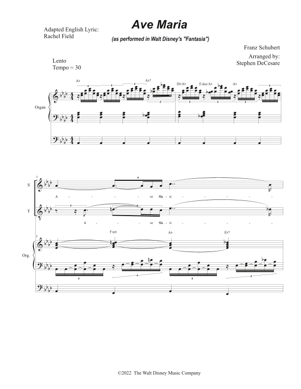 Ave Maria, Op. 52 No. 6 (arr. Stephen DeCesare)