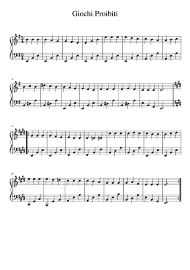 Giochi Proibiti - Arr. Piano Solo (arr. Francesca C.)