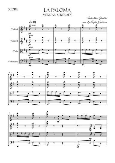 La Paloma (arr. Sofia Zaitseva)