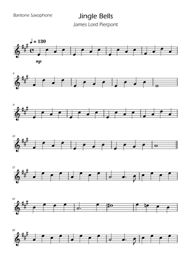 Jingle Bells - Sax Duet w/ Piano (arr. Ygor Nunes)