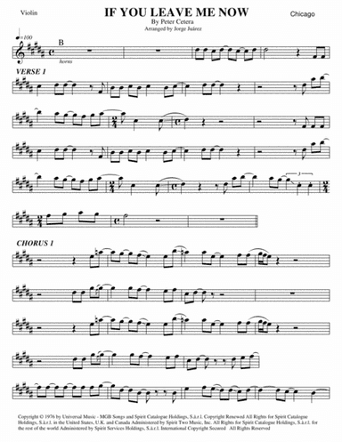 If You Leave Me Now (arr. Jorge Juárez)