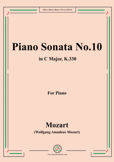 Mozart-Piano Sonata No.10 in C Major,K.330 (arr. MSM)