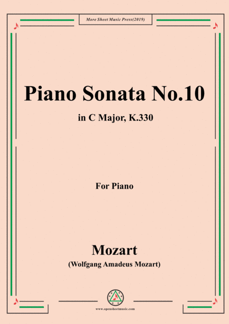Mozart-Piano Sonata No.10 in C Major,K.330 (arr. MSM)