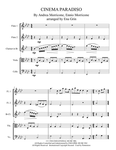 Cinema Paradiso (arr. Ena Grin)