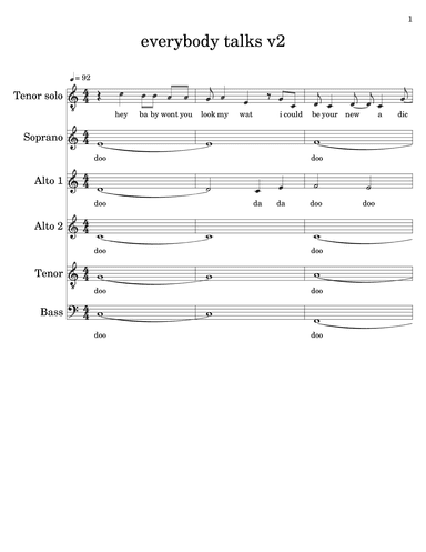 Everybody Talks (arr. Grant T Colling)