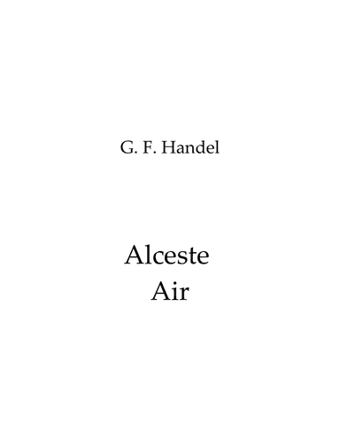 Alceste Air (Easy) (arr. Nick Lacanski)