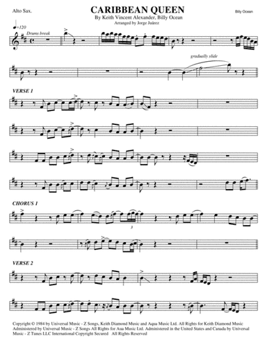 Caribbean Queen (no More Love On The Run) (arr. Jorge Juárez)