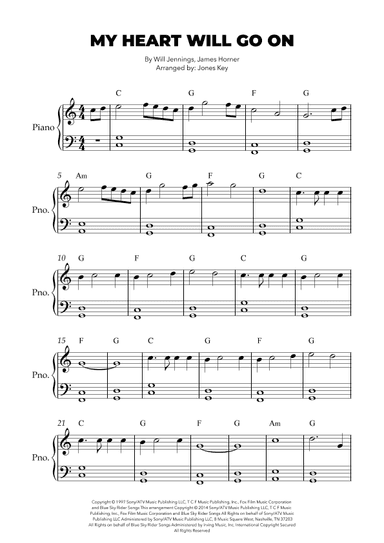 My Heart Will Go On (love Theme From 'titanic') (arr. Jones Key)