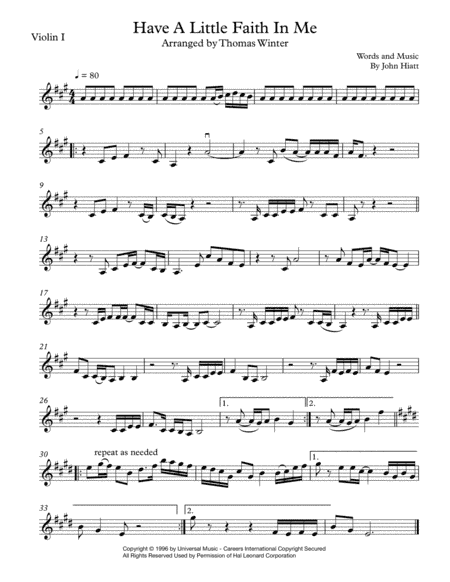 Have A Little Faith In Me (arr. Thomas Winter)