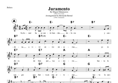 Juramento (arr. Bernardo Bernal Hidalgo)