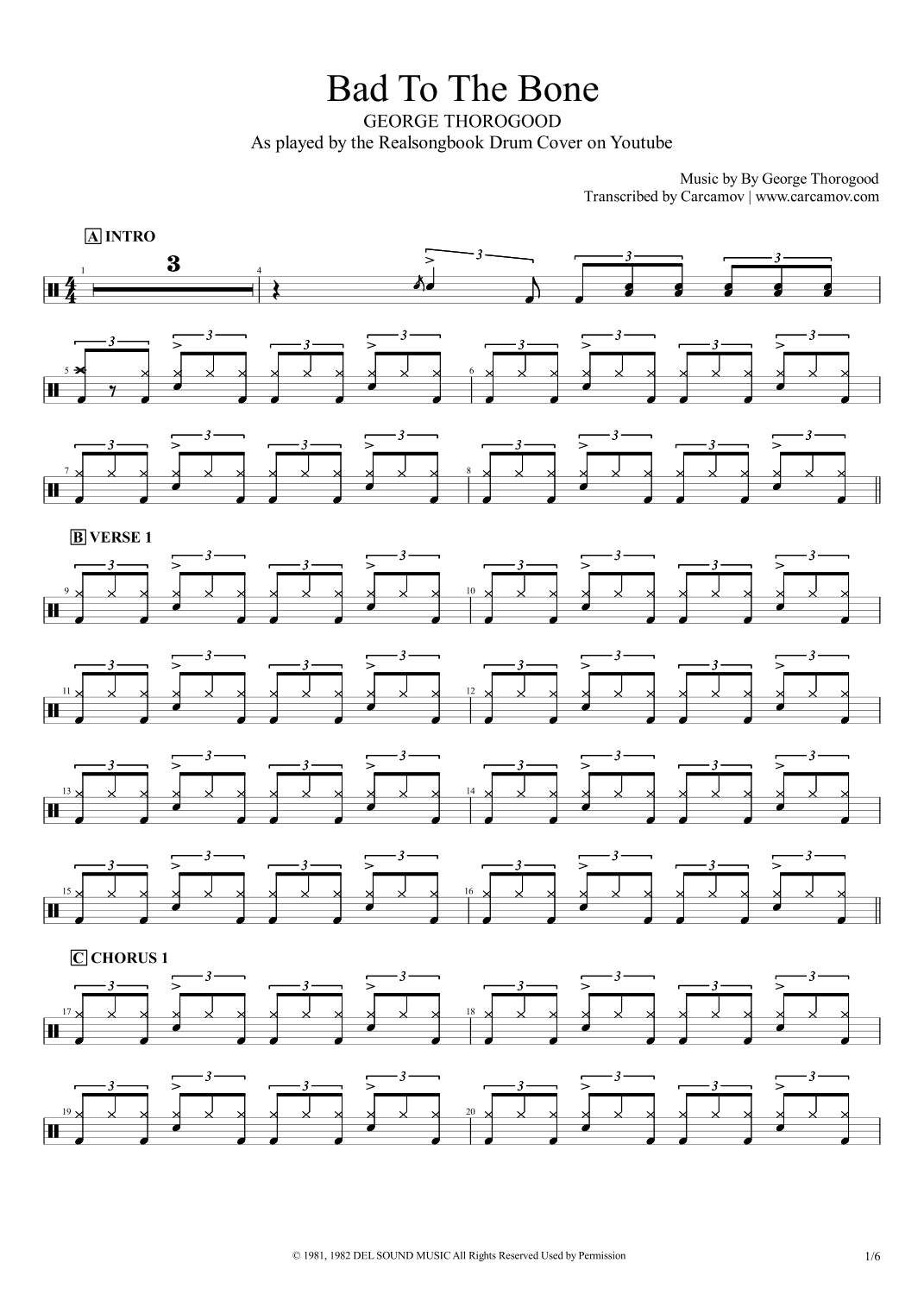 Bad To The Bone (arr. Realsongbook)