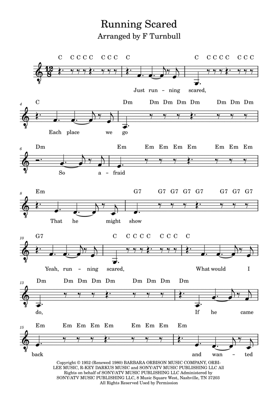 Running Scared (arr. F Turnbull)