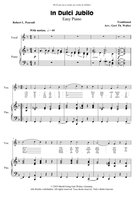 In Dulci Jubilo (arr. Gert Th. Walter)