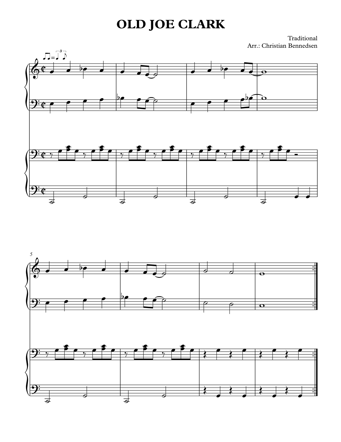 Old Joe Clark (arr. Christian Bennedsen)