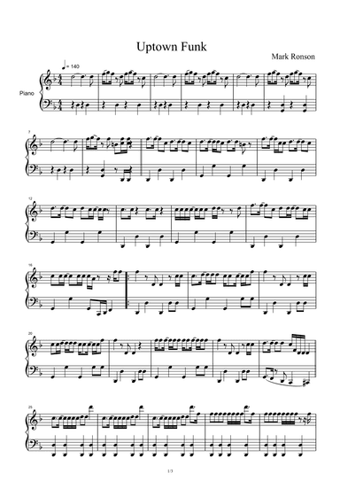 Uptown Funk (arr. Mark Ronson ft. Bruno Mars)