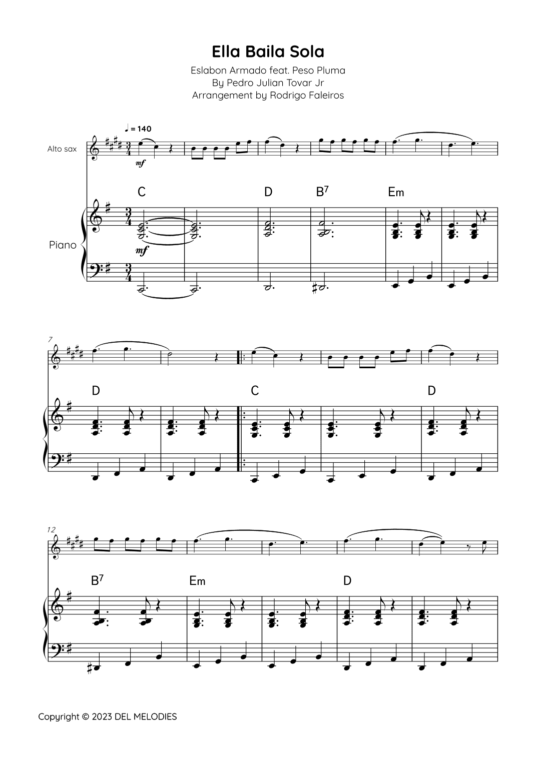 Ella Baila Sola (arr. Rodrigo Faleiros)