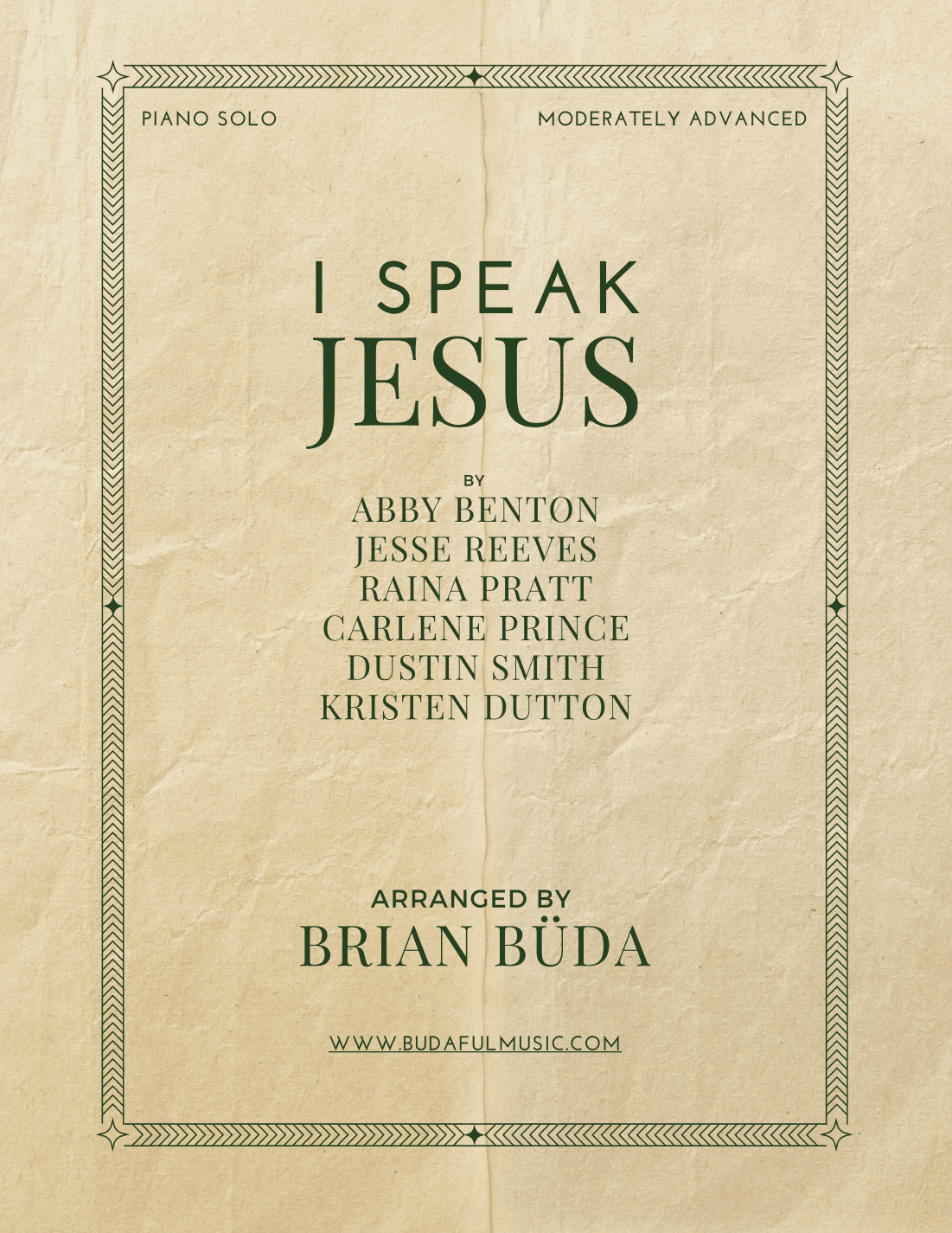 I Speak Jesus (arr. Brian Buda)