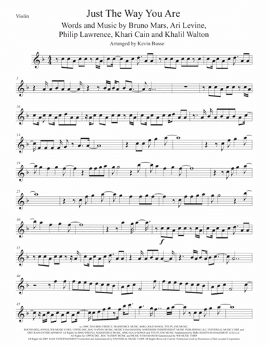 Just The Way You Are (arr. Kevin Busse)