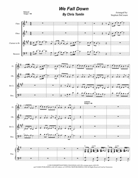 We Fall Down (arr. Stephen DeCesare)
