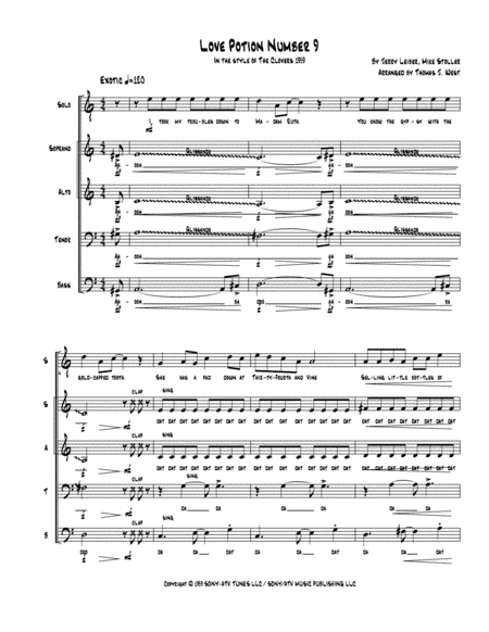 Love Potion Number 9 (arr. Thomas J. West)