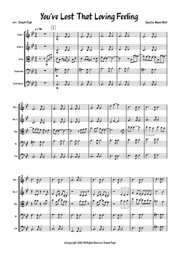 You've Lost That Lovin' Feelin' (arr. Joseph Pugh)