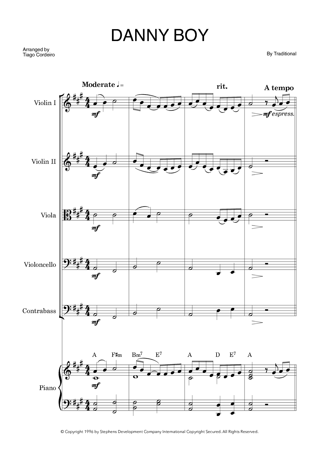 Danny Boy (arr. Tiago Cordeiro)