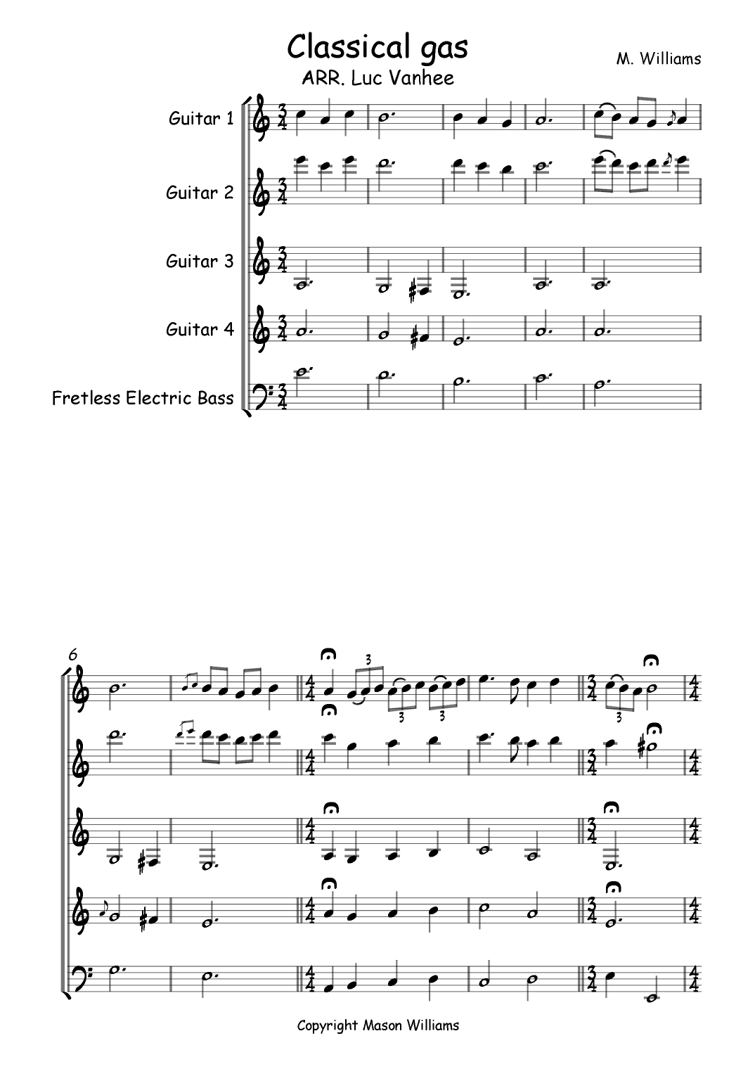 Classical Gas (arr. Luc Vanhee)