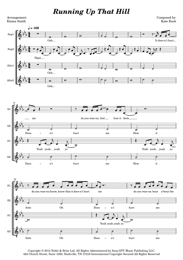 Running Up That Hill (arr. Emma Smith)