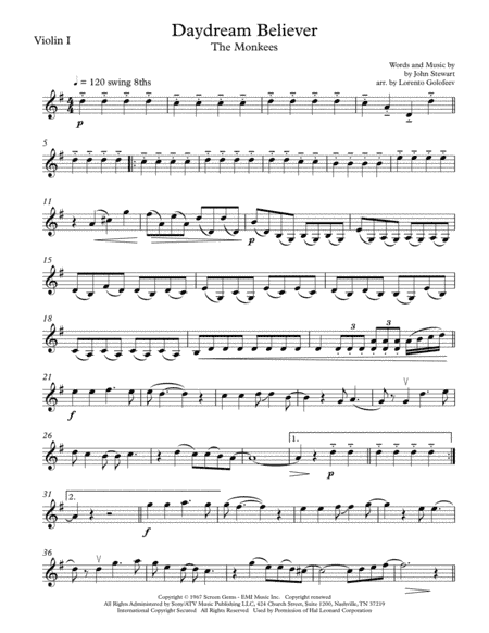 Daydream Believer (arr. Lorento Golofeev)