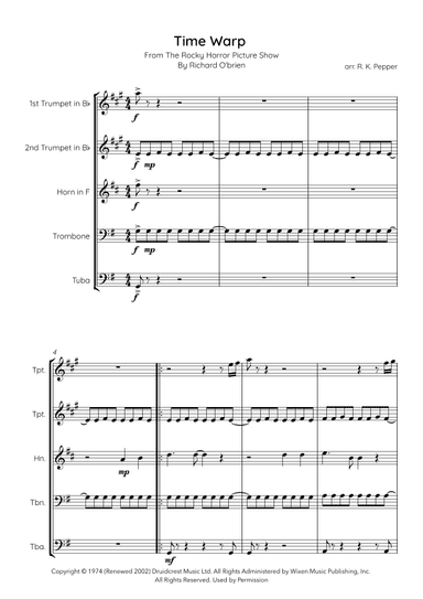 Time Warp (arr. Rebecca K A Pepper)