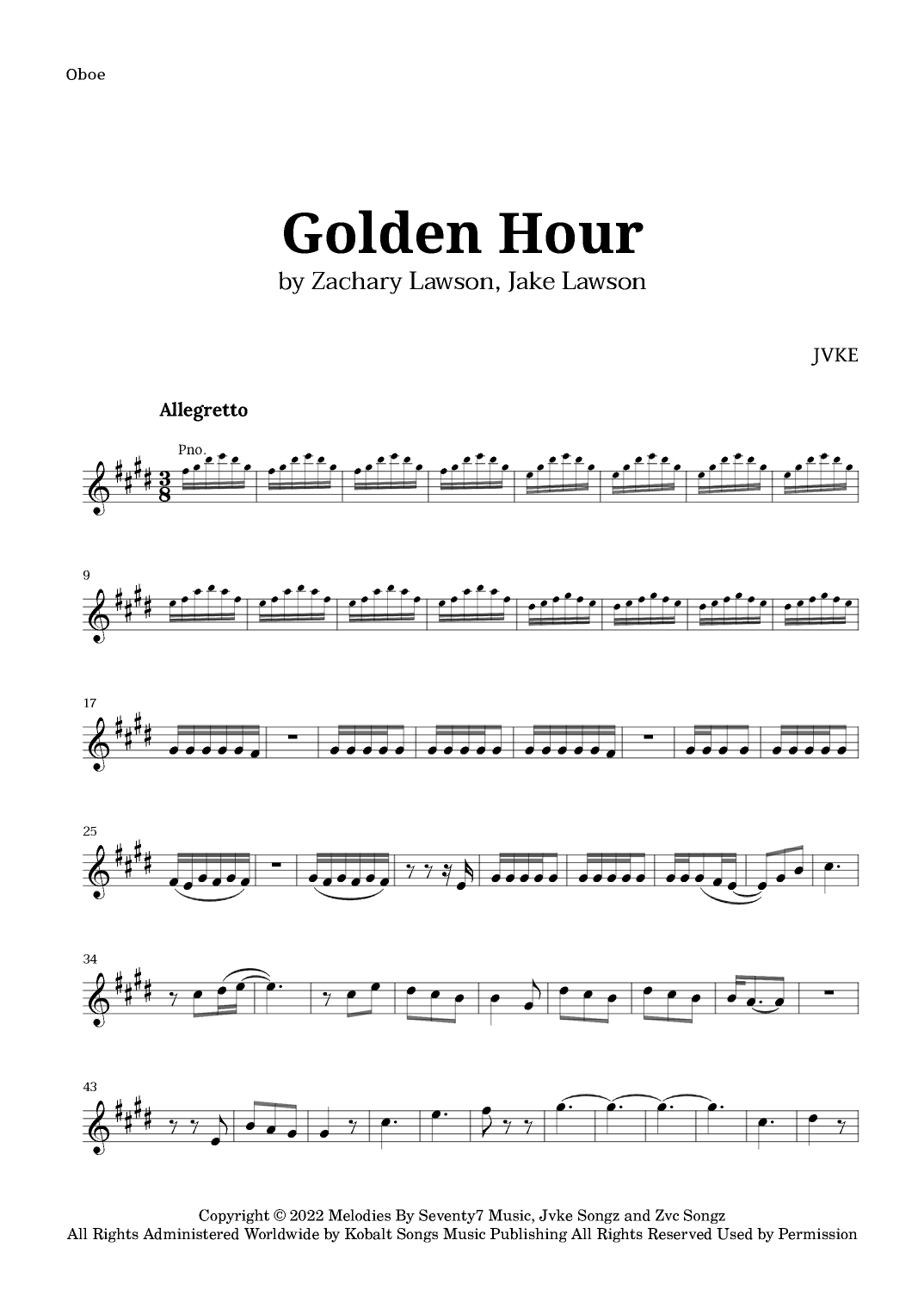 Golden Hour (arr. Langanho)