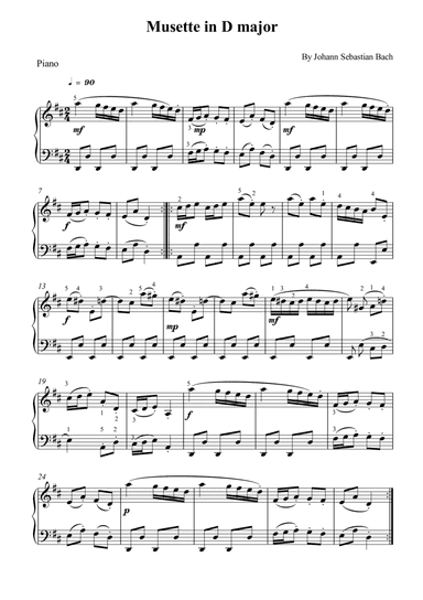 Musette in D Major (arr. Wesley S. SIlva)