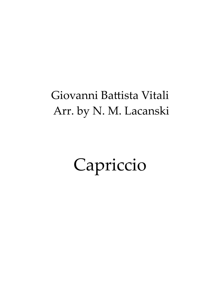 Capriccio (arr. Nick Lacanski)