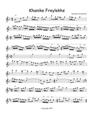 Klezmer Flute Chanuka Khanike