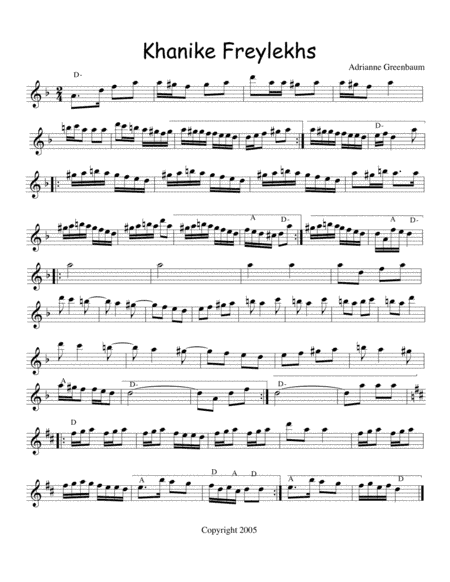 Klezmer Flute Chanuka Khanike