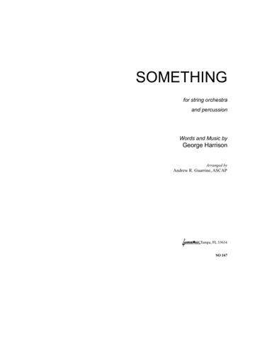 Something (arr. Arranged by Andrew R. Guarrine)