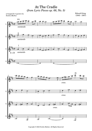 At The Cradle (from Lyric Pieces, op. 68, No. 5) (arr. Svetlin Markov)