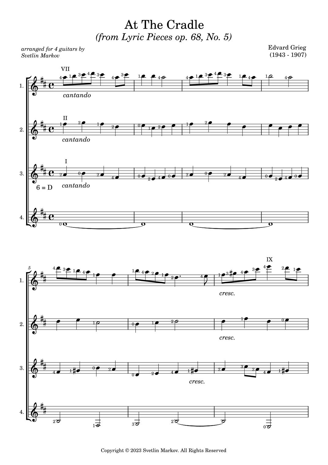 At The Cradle (from Lyric Pieces, op. 68, No. 5) (arr. Svetlin Markov)